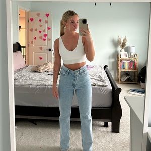 Size 25, Light Wash, Straight Leg, Crossover Abercrombie Jeans